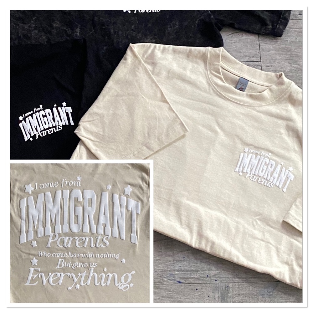 I Come from Immigrant Parents Beige Tan T -Shirt